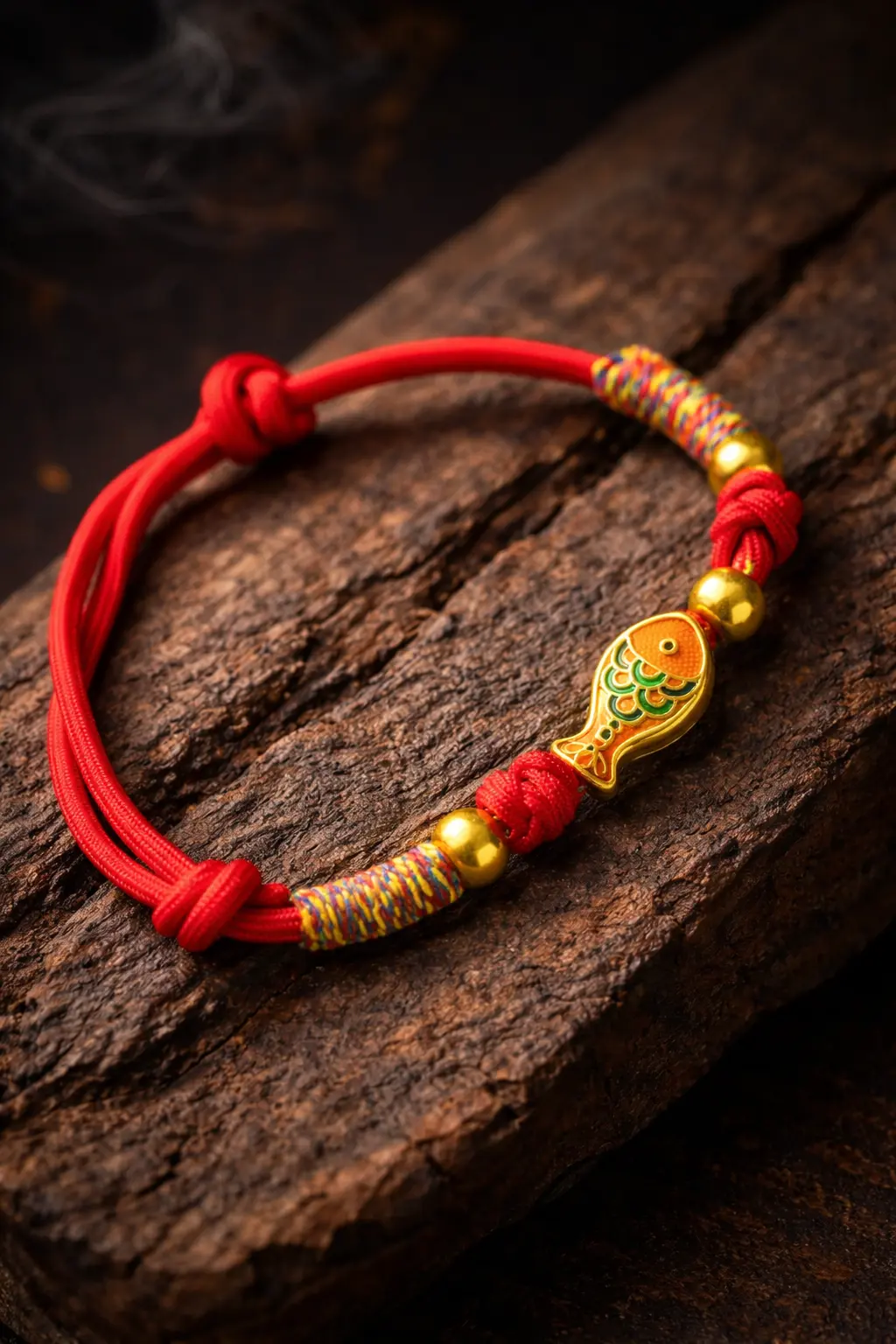KOI — BRACELET CORDON ROUGE FLUX D’ABONDANCE